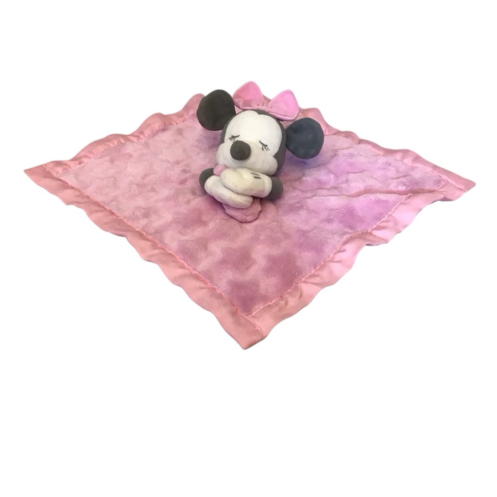 Minnie Mouse Security Snuggle Blanket Pink Lovey Baby Disney Lovie